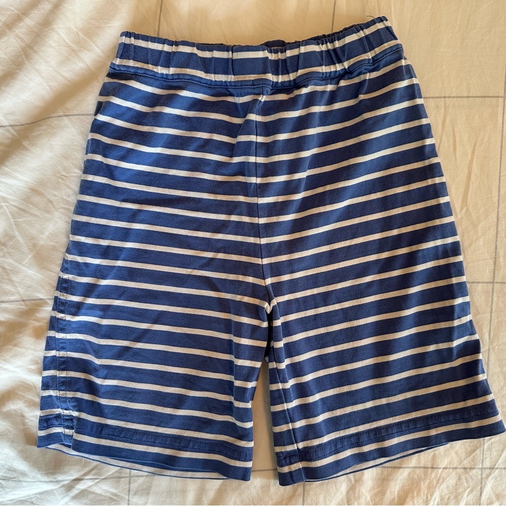 100 / 4 Blue and White Striped Shorts